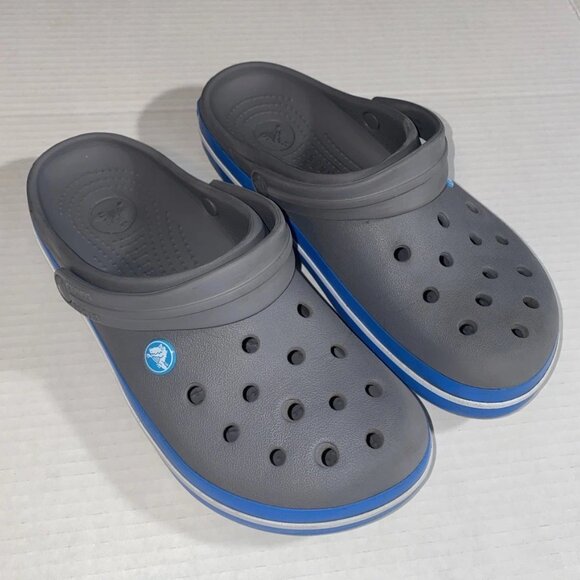 Crocs Unisex-Adult Crocband Clog, Charcoal/Ocean, Men 7/Women 9 - Picture 4 of 4